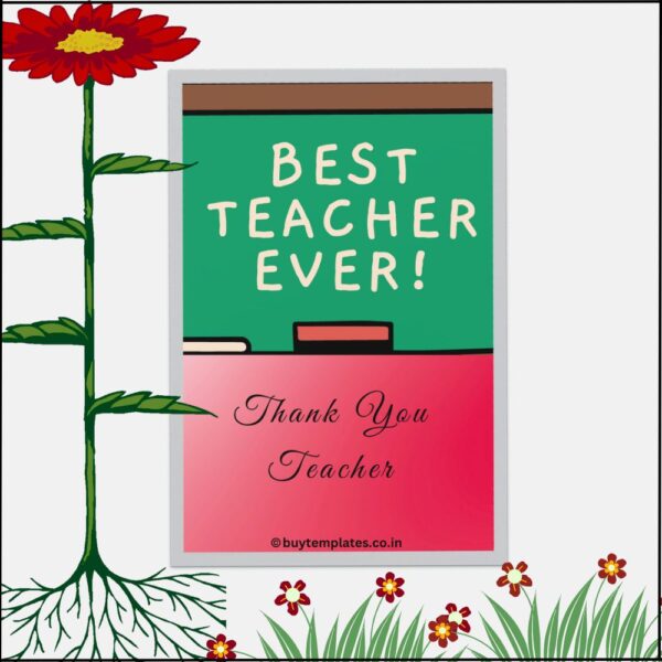 Thankyou card for teacher