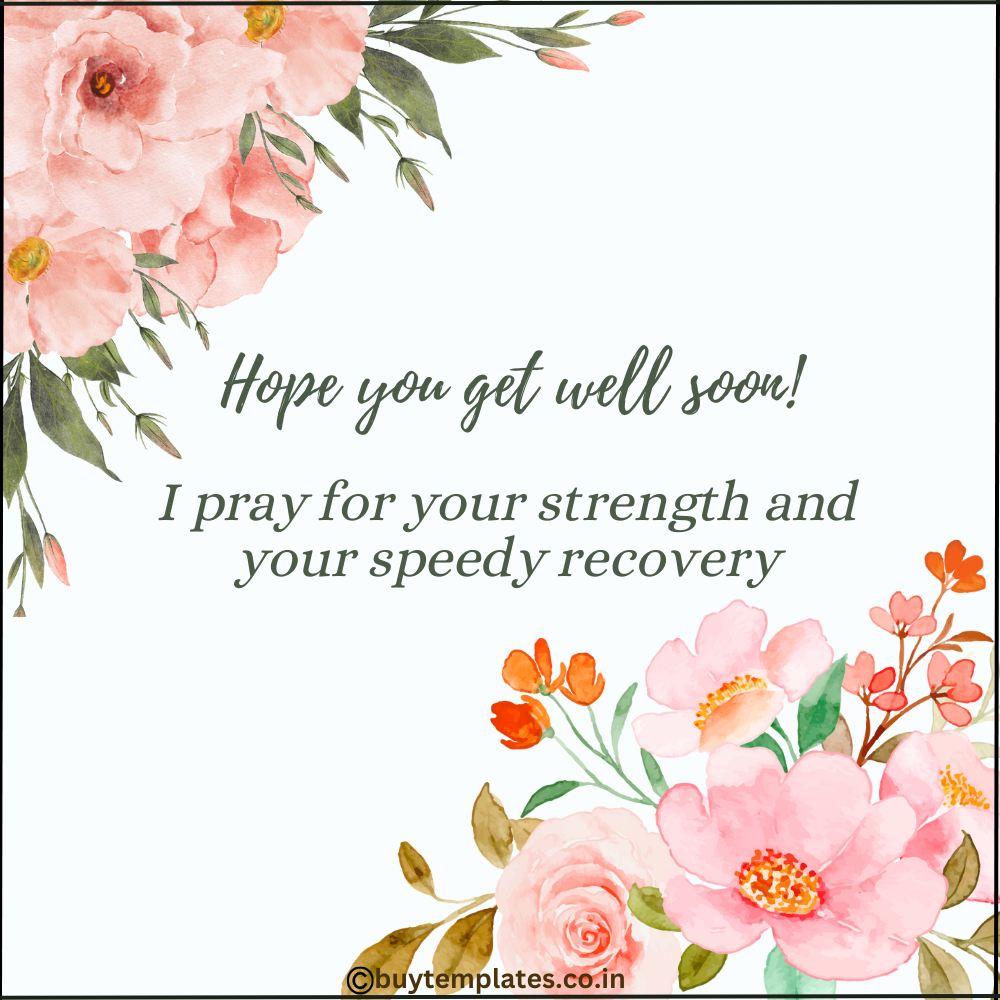 Get Well Soon Card Printable Templates IN PNG & PDF
